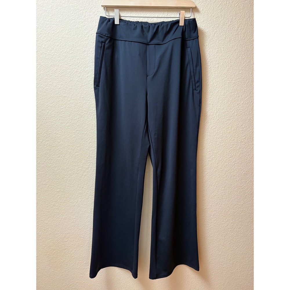 Halara Black High Waisted Wide Leg Pants Tall Size L Pockets Office Athleisure